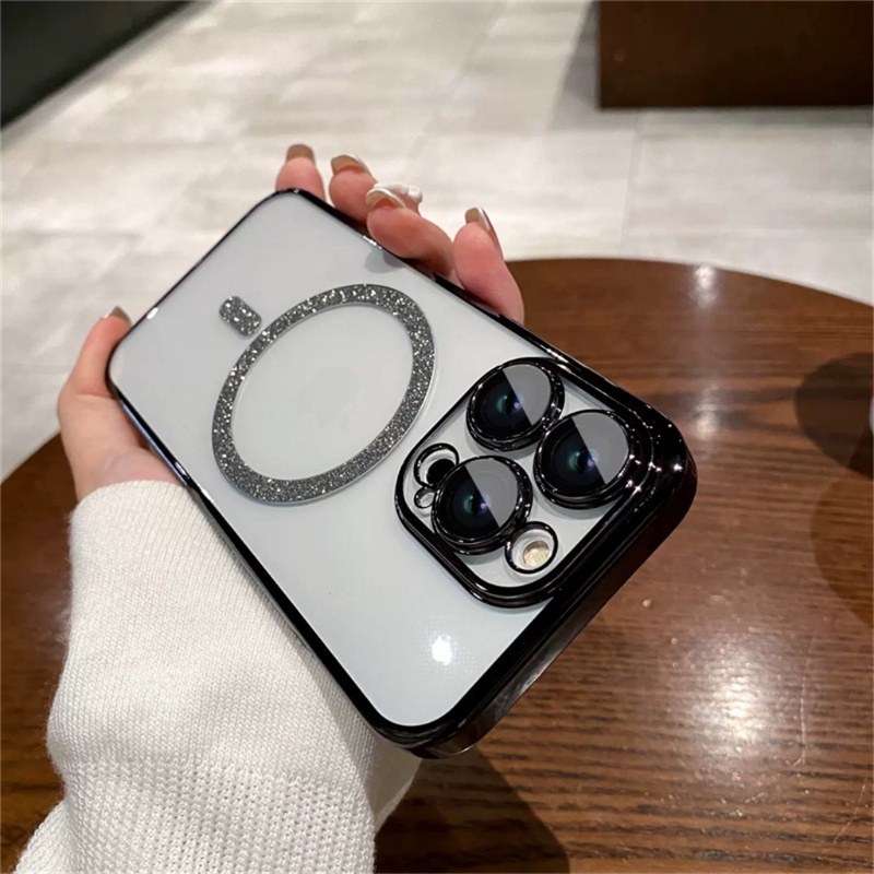 Ốp Điện Thoại iPhone 14 13 12 Pro max 14 plus case ốp lưng iphone 14 13 12 promax Nam Châm Mạ Kim Tuyến Sang Trọng Bảo Vệ Toàn Diện Chống Sốc Cho iP 14plus 12 13 14 Pro max