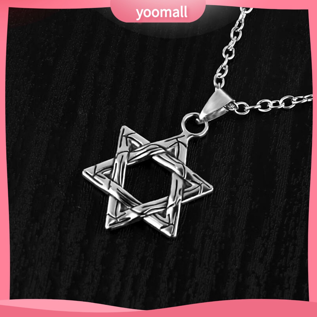 Vòng cổ Mặt Hình Lục Giác Phong Cách Hip Hop Thời Trang