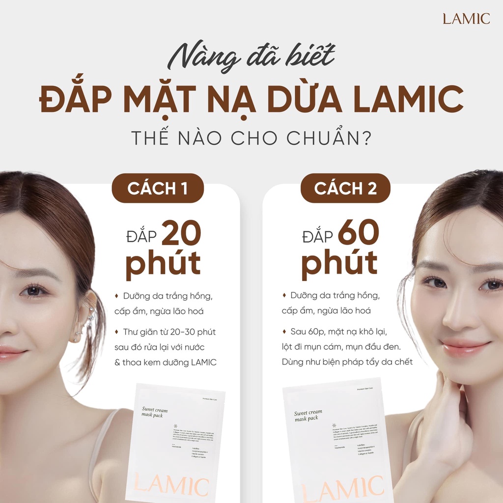 Mặt Nạ Dừa Dưỡng Da LAMIC