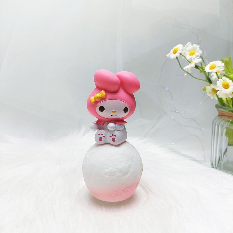 Sanrio Đèn Ngủ Bơm Hơi Để Bàn Diy Hình Cinnamoroll Dễ Thương Có Cổng USB & Đèn LED Di Động Cho Trẻ Em