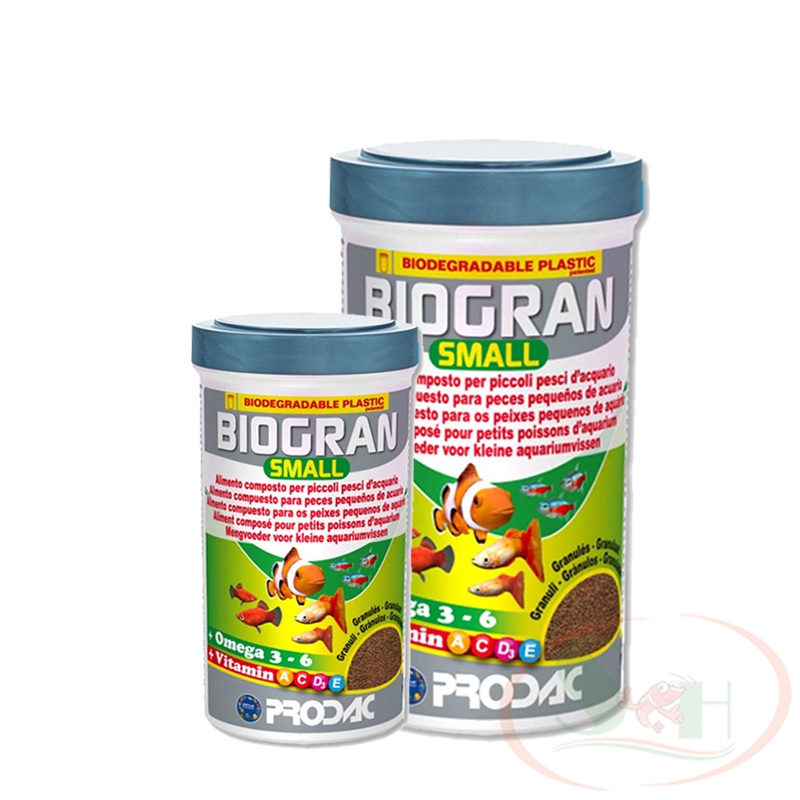 Thức ăn cá Prodac Biogran Small cám hạt nhỏ nổi tầng mặt cho cá cảnh
