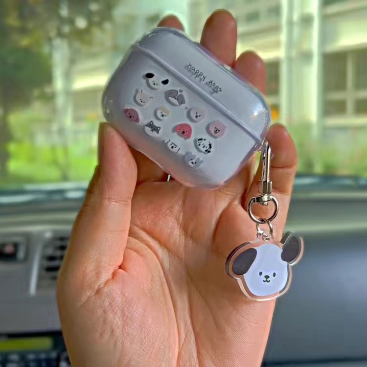 Vỏ Bảo Vệ Hộp Sạc Tai Nghe Bluetooth airpods pro 1 2 3 Chống Sốc Hình Cún Dễ Thương phim hoạt hình apple