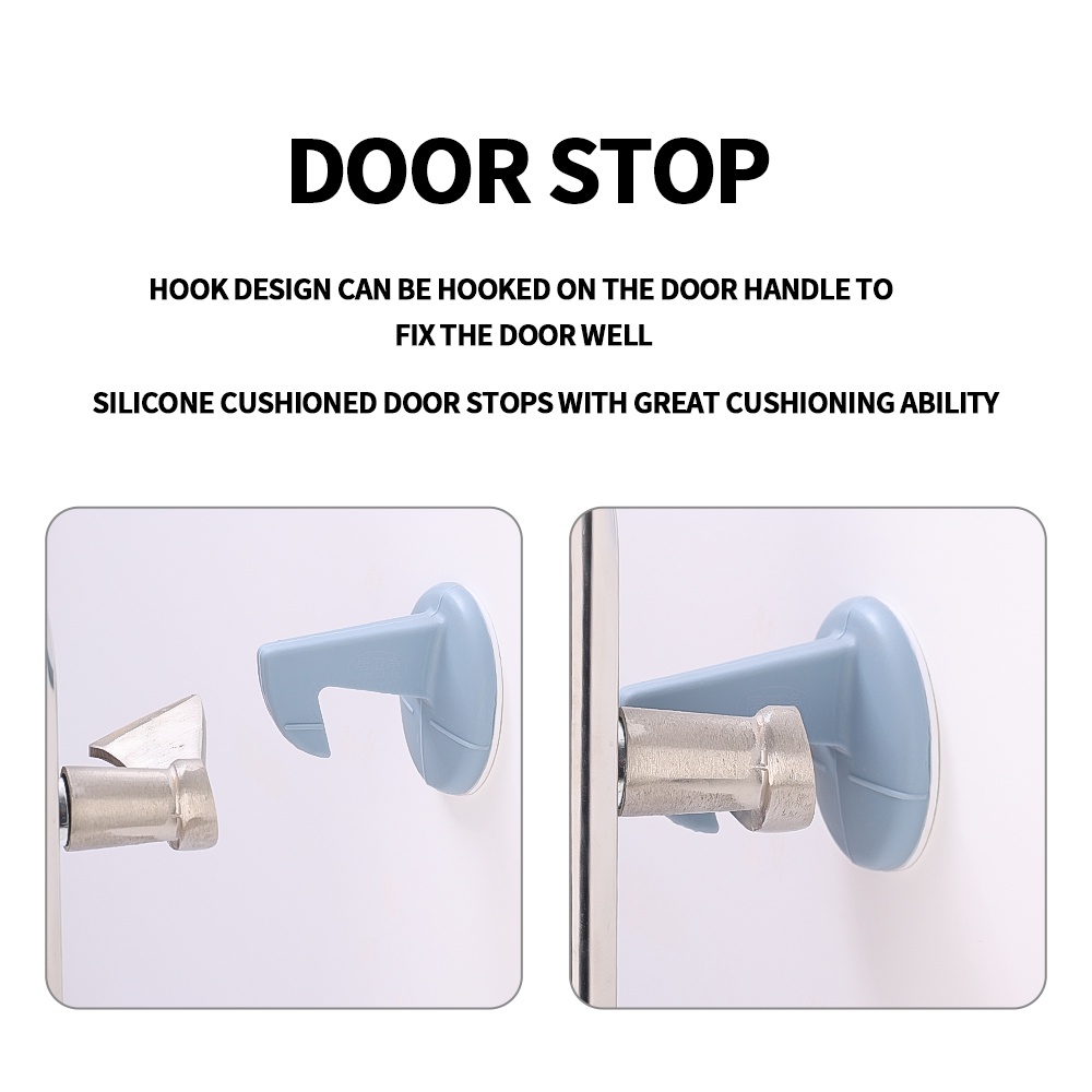 Đệm Chặn Cửa Bằng Silicone Tự Dính Chống Va Chạm Có Móc Tiện Dụng