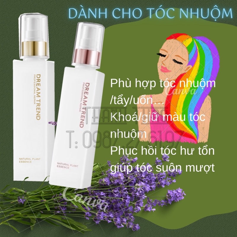 Tinh chất dưỡng tóc AHA gold DREAM TREND và Daily repair hair essence DIARY HAIR
