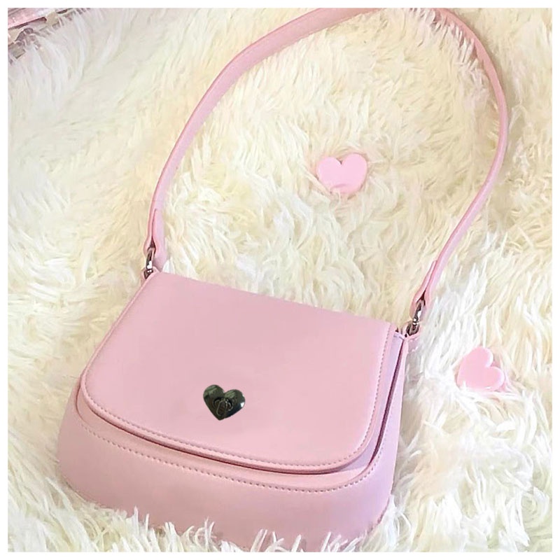 Mischa Túi Đeo Vai mini Bằng Da PU Màu Trơn Kiểu Pháp Đơn Giản