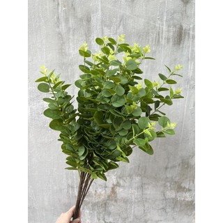 cành lá táo 3d 3nhánh _ hoa lụa trang trí