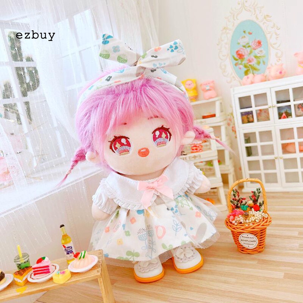 1 Bộ Váy Búp Bê Công Chúa EZZ Bằng Cotton Mềm Phối Ren 20cm Dễ Thương