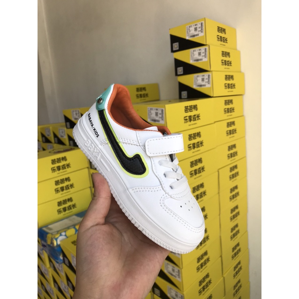 BABAYA Giày Bé Trai Bé Gái Trắng Cam 22129