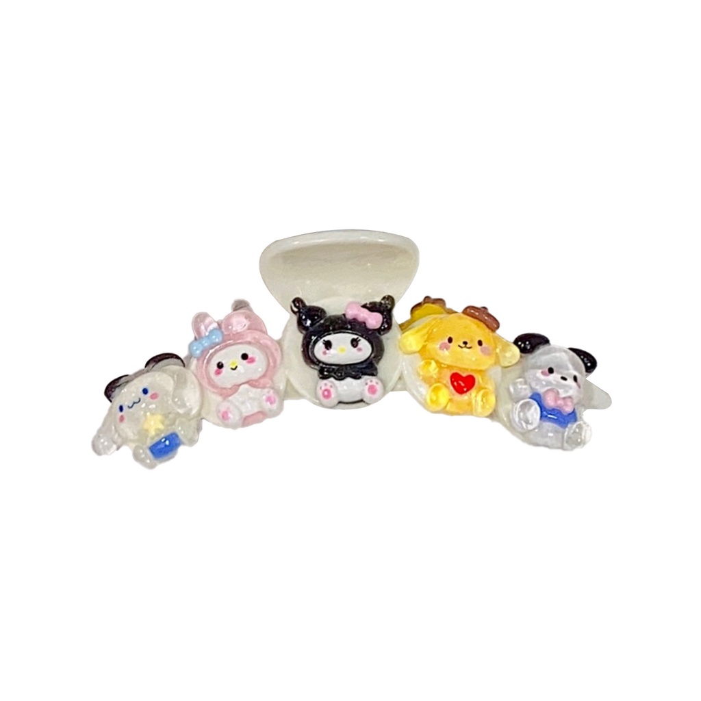 Gấu dâu Lotso Sanrio mymelody Cinnamon Stellalou Lotso Kẹp Tóc Trong Suốt Hình Gấu WinniethePooh Cho Nữ Sinh