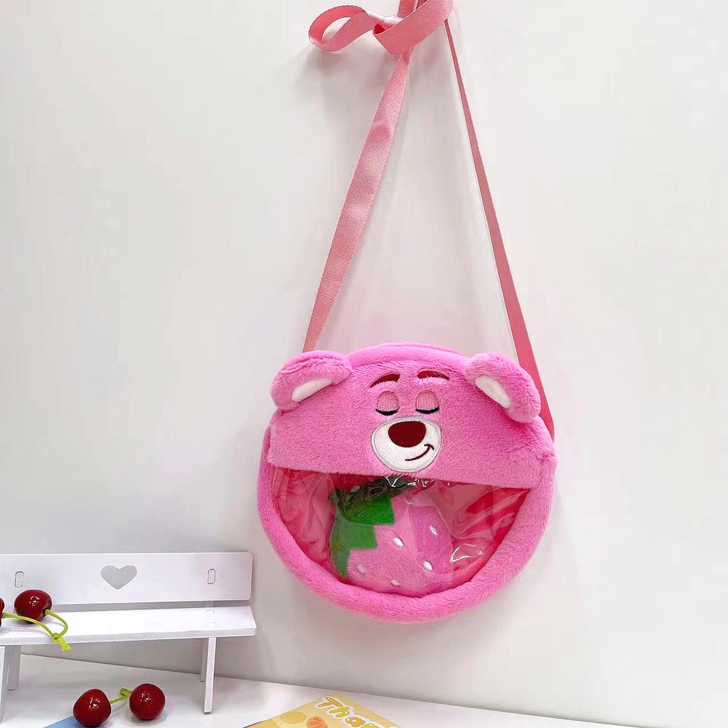 Túi Đeo Chéo Cỡ Lớn 20cm Hình Sanrio Disney Kuromi My Melody Cinnamoroll Dâu Tây Gấu Lotso Spongebob Kirby Nhật Bản Nhồi Bông Đáng Yêu