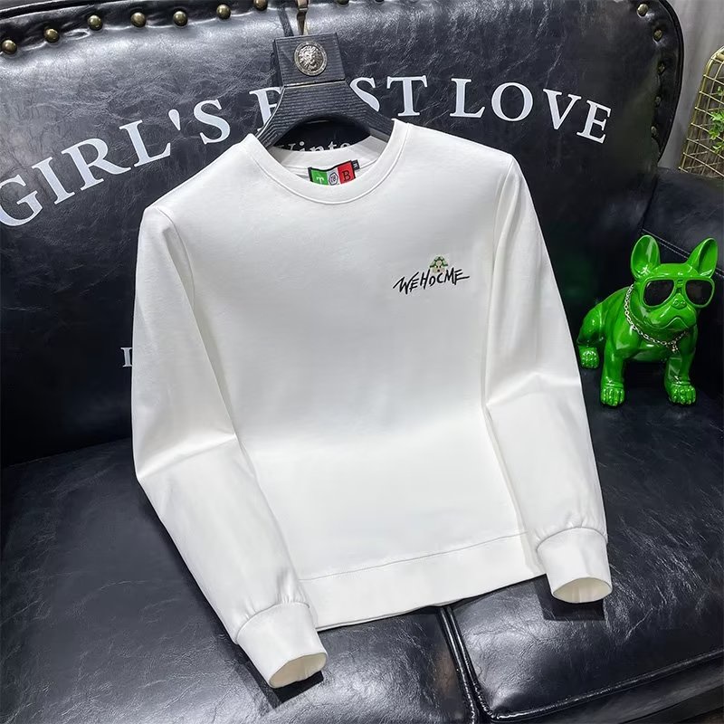 Áo Sweater Tay Dài Dáng Ôm In Họa Tiết Hoạt Hình Và Chữ Phong Cách Đường Phố Thời Trang Xuân Thu Cho Nam