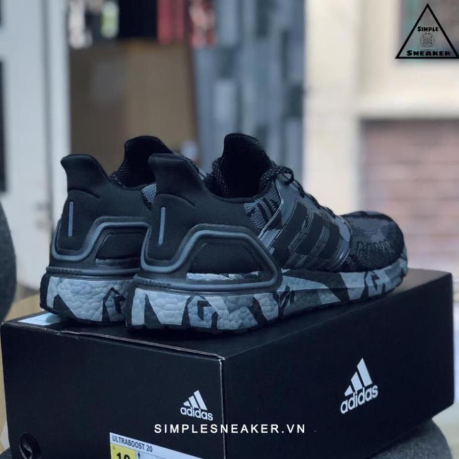 Giày Thể Thao adidas Authfreepadidas ultra boost 20 Đen camo Xám Thời Trang