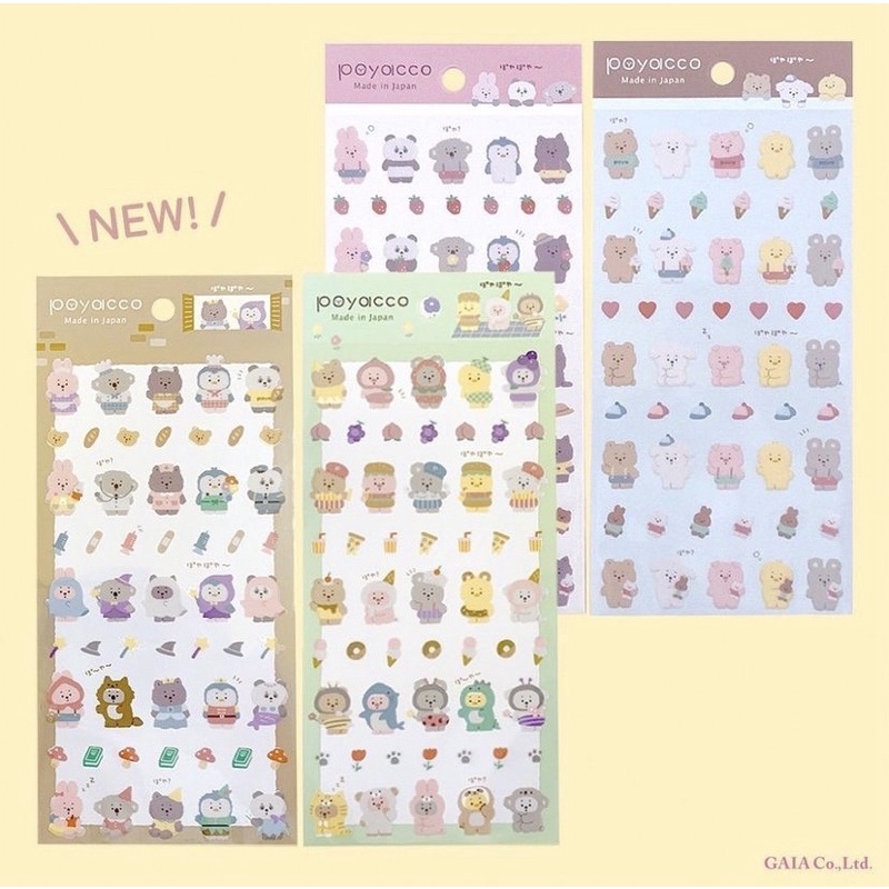 Sticker Poyacco/Daiso chính hãng Nhật Bản
