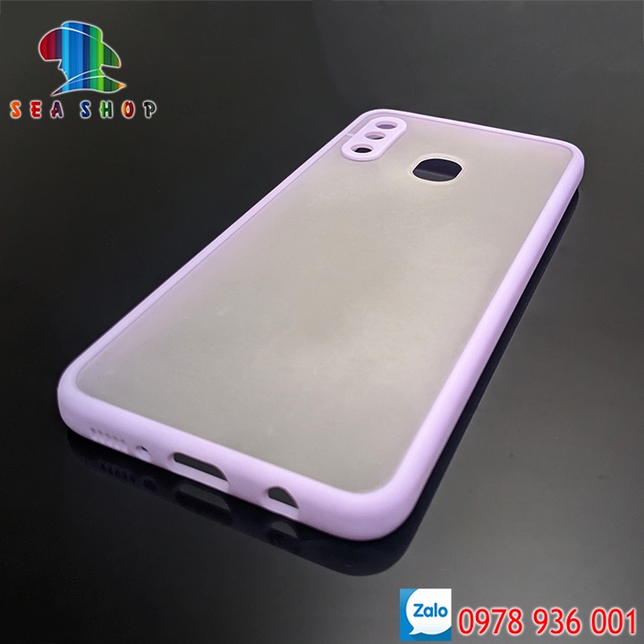 Ốp lưng Samsung A20, A30, M10S SM-A205 SM-A305 viền nhựa dẻo chống sốc - Mặt lưng nhám