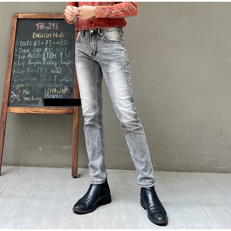 Quần Jean tommy chuẩn form slimfit vải chính phẩm dày dặn co dãn nhẹ