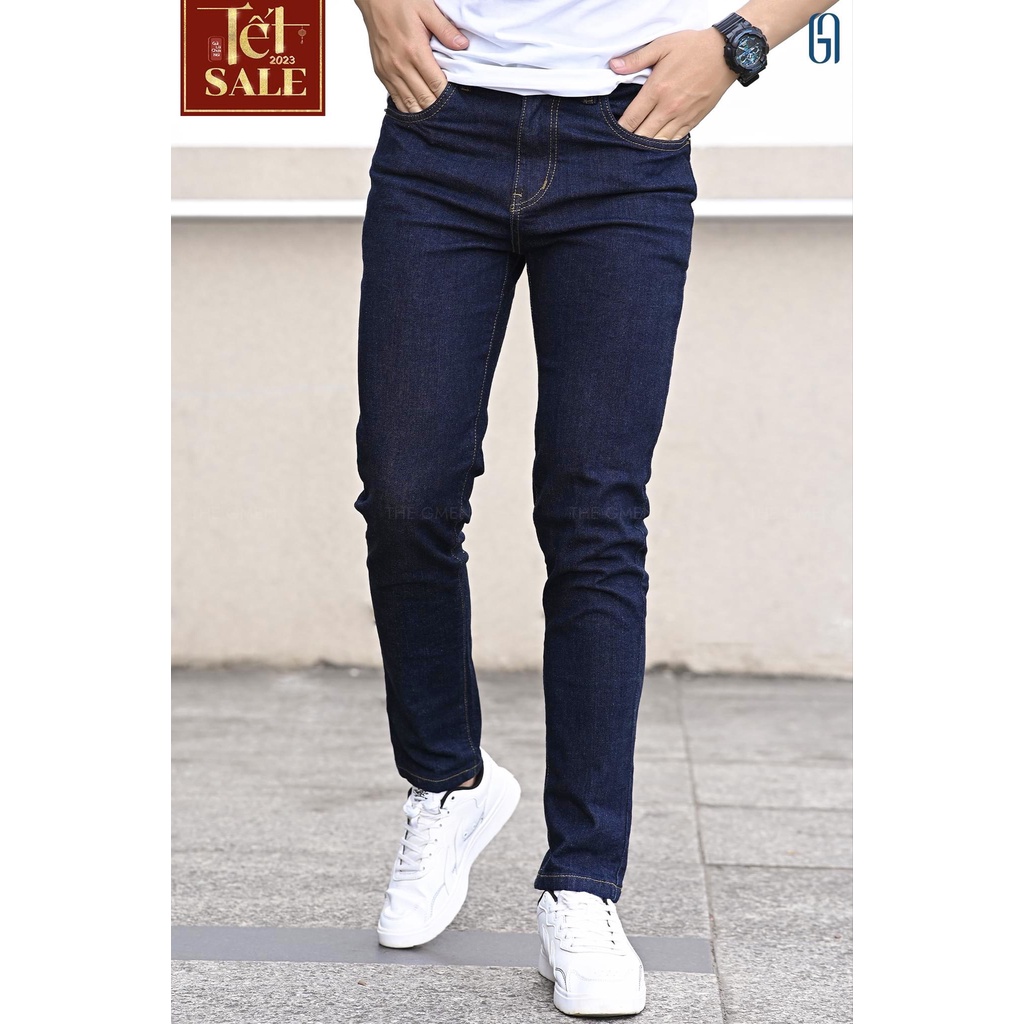 Quần Jean Nam Trơn co giãn lịch sự đơn giãn