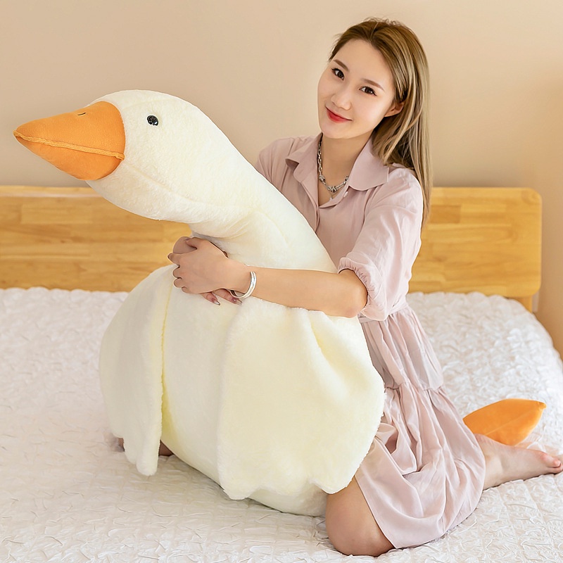 Gấu bông vịt trầm cảm chất lông tuyết siêu mịn làm gối ôm, trang trí, quà tặng siêu đáng yêu, size 90cm - 1m6