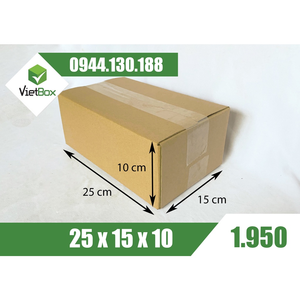 Combo 60 hộp carton 25x15x10