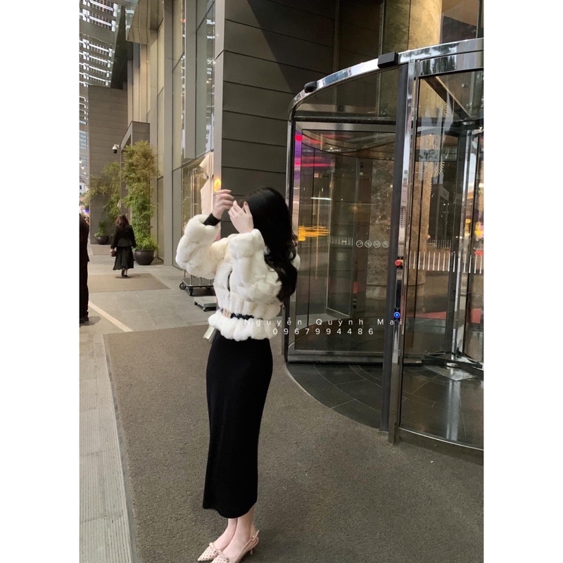 CHÂN VÁY MIDI LEN CHÂN VÁY BODY LEN TĂM CO GIÃN XẺ TÀ