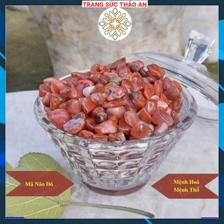 100gr đá vụn màu đỏ dùng để trang trí, đá vụn tự nhiên đủ size