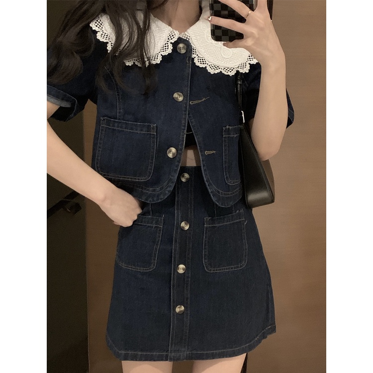 SET ÁO VÁY DENIM MIU 4843