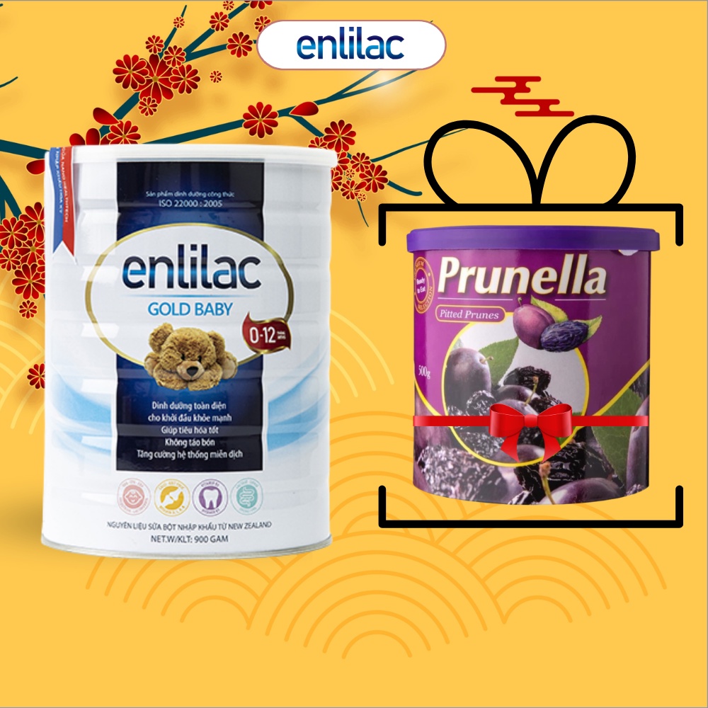 Sữa bột Enlilac Gold Baby - Hộp 400g - 900g bổ sung chất dinh dưỡng thiết yếu cho chế độ ăn hàng ngày của trẻ nhỏ Enilac