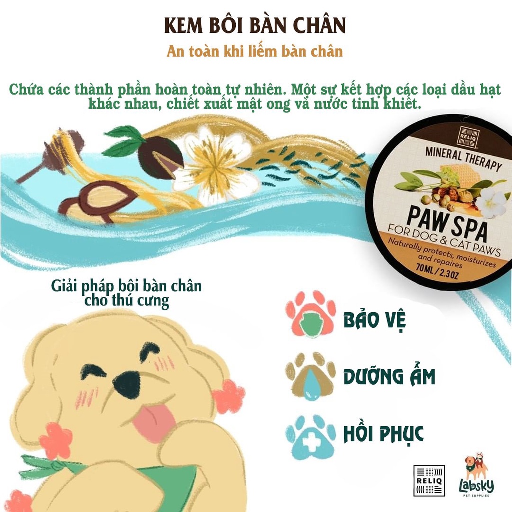 Kem dưỡng đệm bàn chân & mũi PAW SPA dành cho chó mèo 5ml