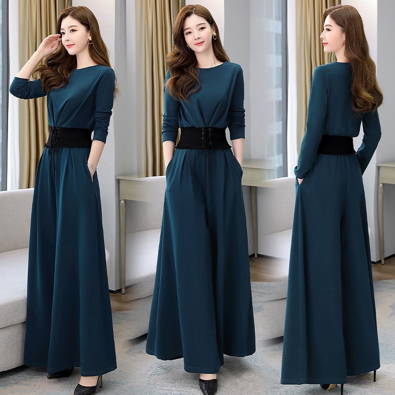 Set Quần Dài Ống Rộng Và Áo Tay Dài Thời Trang Cho Nữ
