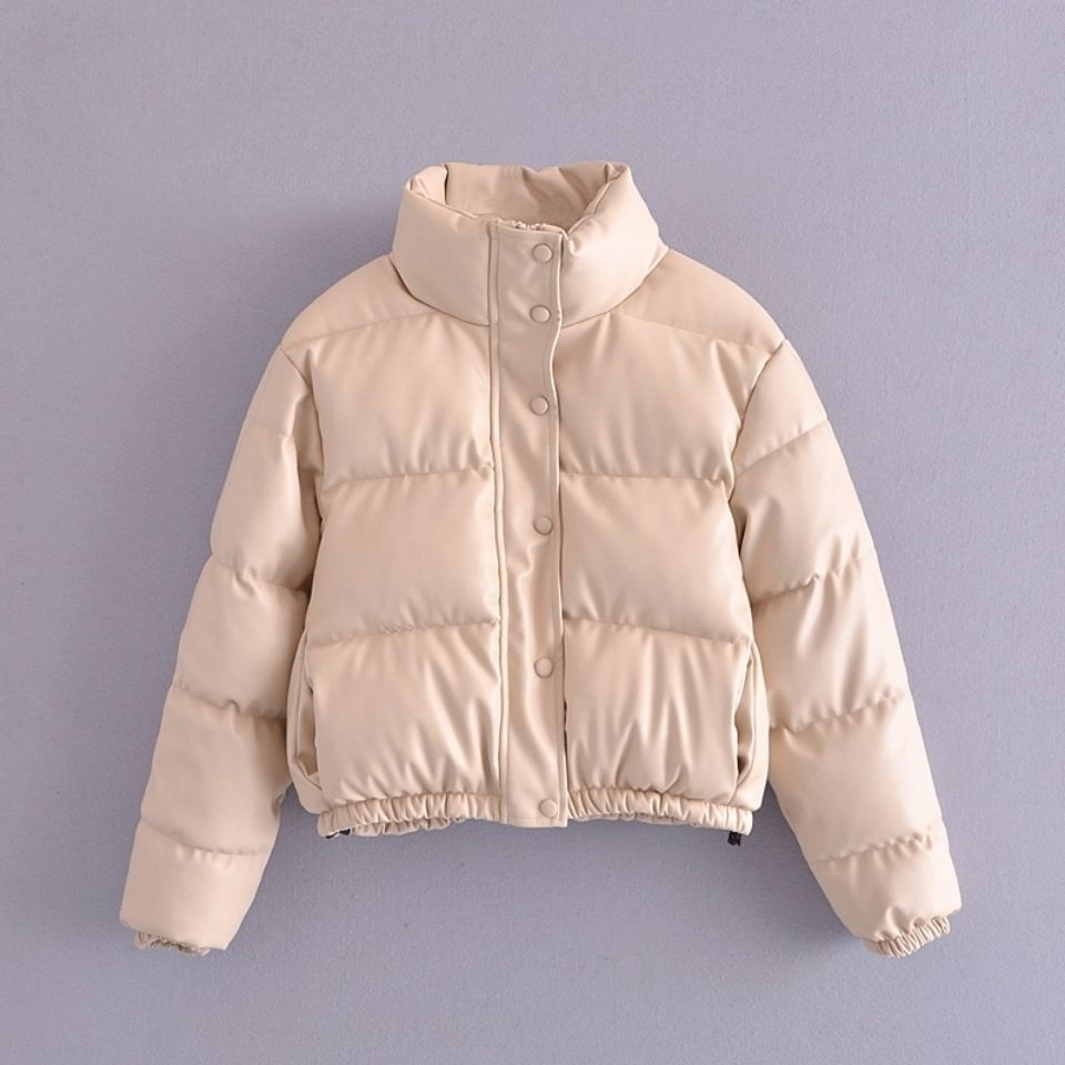 Áo Khoác Phao ZARA Giả Da Dáng Ngắn Thời Trang Mùa Đông 2020 Cho Nữ04391002800