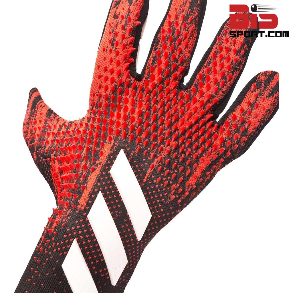 Găng Tay Thủ Môn Chuyên Nghiệp Adidas Predator Loại Gai Cao Cấp - Bắt Bóng Siêu Đỉnh - Màu Đỏ Đen