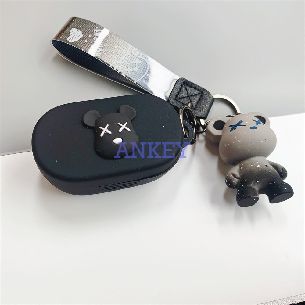 Sony Ambie AM-TW01 XB700 C500 Vỏ Bảo Vệ Hộp Sạc Tai Nghe Sony Ambie AM-tw01 WF-XB700 WF-C500 Bằng Silicon Chống Sốc Chống Thấm Nước Hình Gấu Trắng Phi Hành Gia Kèm Móc Treo