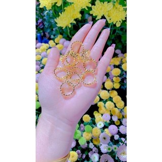 Nhẫn kim tiền may mắn mạ vàng 18 mạ vàng 24
