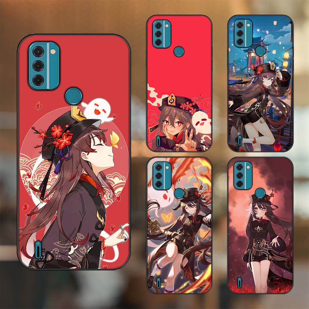 Ốp lưng Nokia C31 viền đen in hình Hutao Genshin Impact