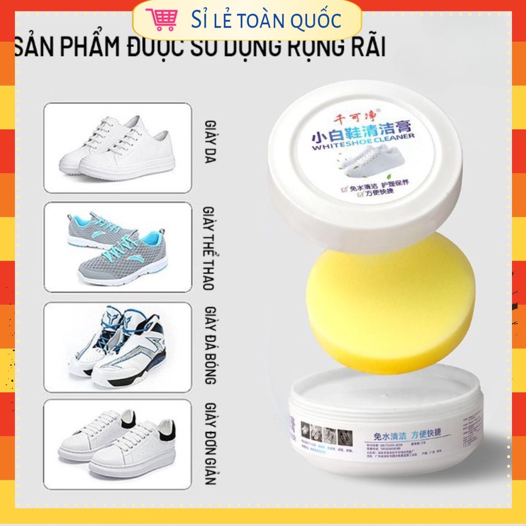 sáp lau giầy❤️SILETOANQUOC❤️Kem vệ sinh giày da, ba lô, túi xách Sheng Yan - không cần nước