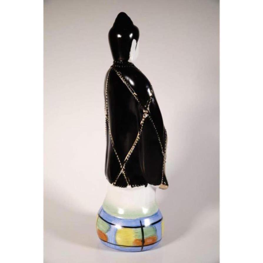 Tôn tượng mẹ diêu trì cao 40 cm - Tượng Địa Mẫu Nương Nương gốm sứ đứng vẽ màu đẹp xuất sắc