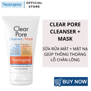Sữa rửa mặt/Mặt nạ Neutrogena Clear Pore Cleanser/Mask
