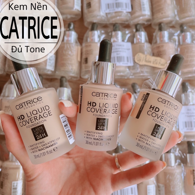 Kem nền kiềm dầu Catrice HD 24h Liquid Coverage Foundation