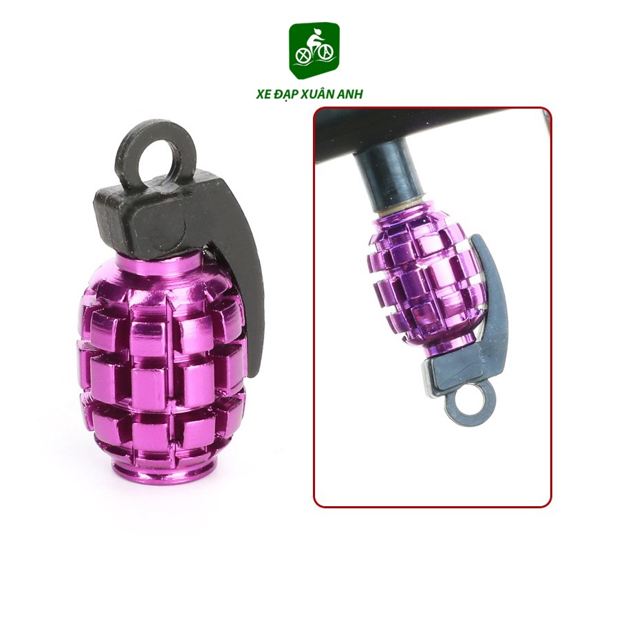 Nắp Van Xe Máy Hình Lựu Đạn Nhôm