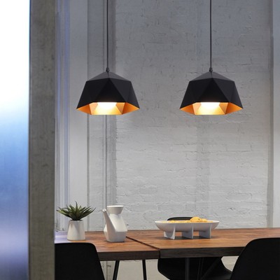 Đèn thả lục giác lòng vàng đèn thả trang trí phòng khách thả bàn ăn đường kính 25 và 38 cm