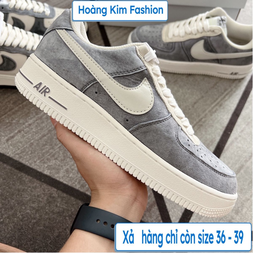 Giày Air Force 1 Low Xám lông chuột, Giày AF1 Xám Lông Chuột Bản Chuẩn S.C Full box Bill. Minoan Fashion