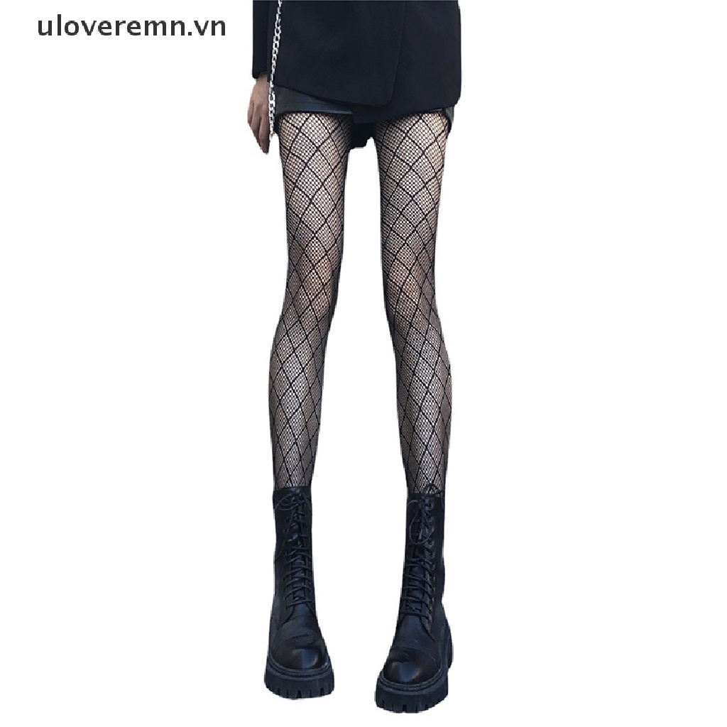 Quần Tất Lưới Kẻ Ô Vuông Đen Quyến Rũ Cho Nữ