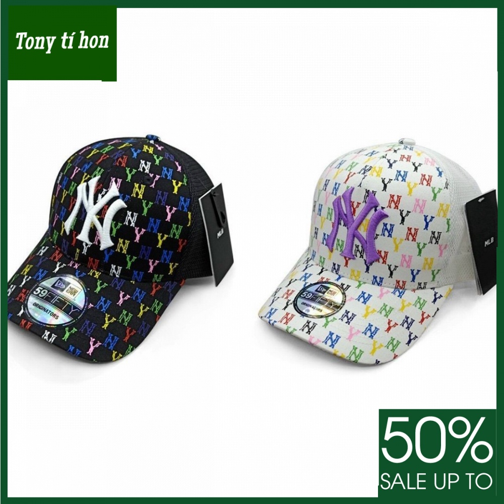 Tony tí hon_ tặng quà khi mua_ Mũ nón kết lưỡi trai NY rainbow thời trang nam nữ cao cấp
