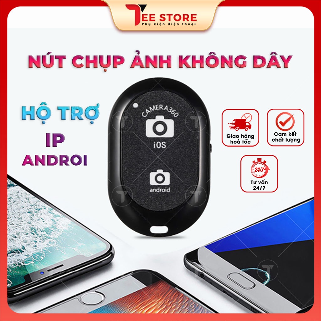 Nút remote chụp ảnh không dây, Nút bấm Bluetooth điều ghiển từ xa chụp ảnh tự động - NLTT