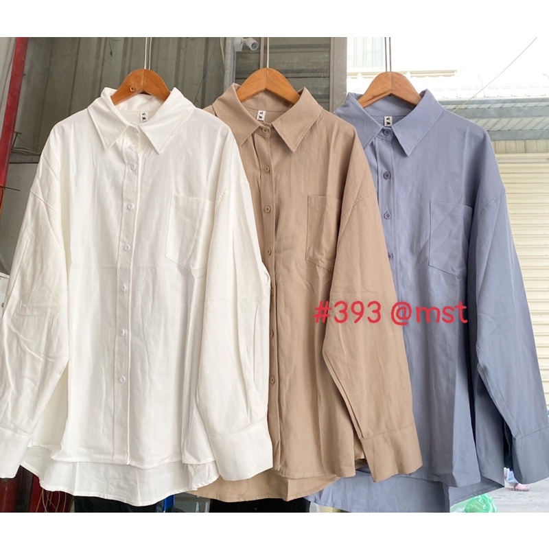 Áo sơ mi nữ basic ulzzang, áo sơ mi đi học chất thô mềm dày dặn  zinistore