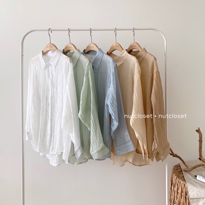 Pass Áo sơ mi voan mỏng Nut Closet