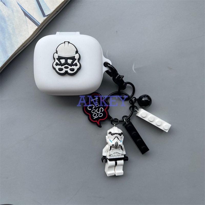 JBL Live Pro 2 / Free 2 / T280 TWS X2 / Wave Flex Cover Black Star Wars Earphone Silicone Case Earbuds Waterproof Shockproof Soft Protective Headphone Cover Headset Skin