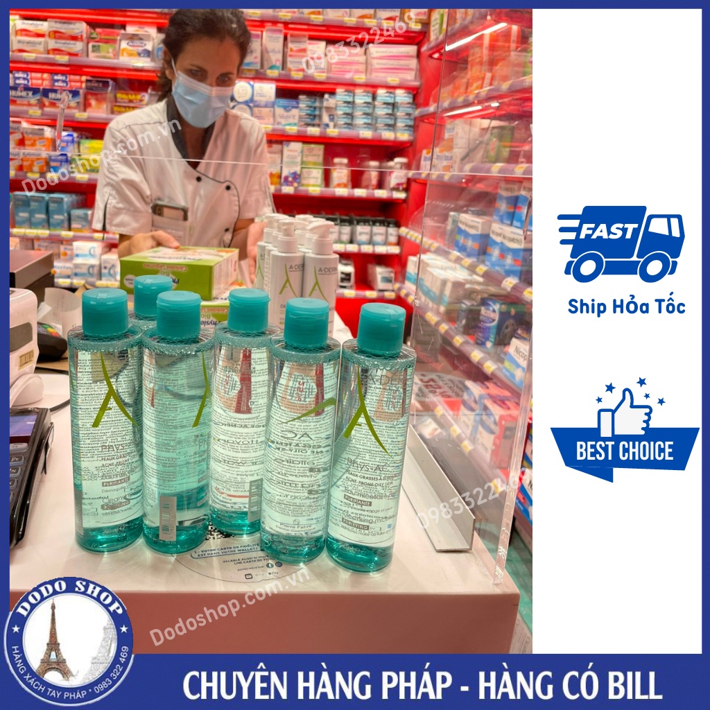 Nước tẩy trang A-derma phys-ac giúp da sạch sâu phù hợp với cả da nhạy cảm, da mụn, da yếu_Dodoshop.com.vn