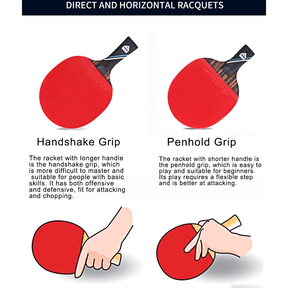 Vợt Đánh Bóng Bàn Bằng Cao Su Carbon Nano 6 Sao Chất Lượng Cao