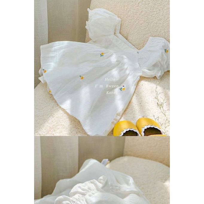 Đầm Công Chúa Tay Ngắn Phong Cách Hàn Quốc Dễ Phối Đồ Thời Trang Mùa Hè Cho Bé Gái