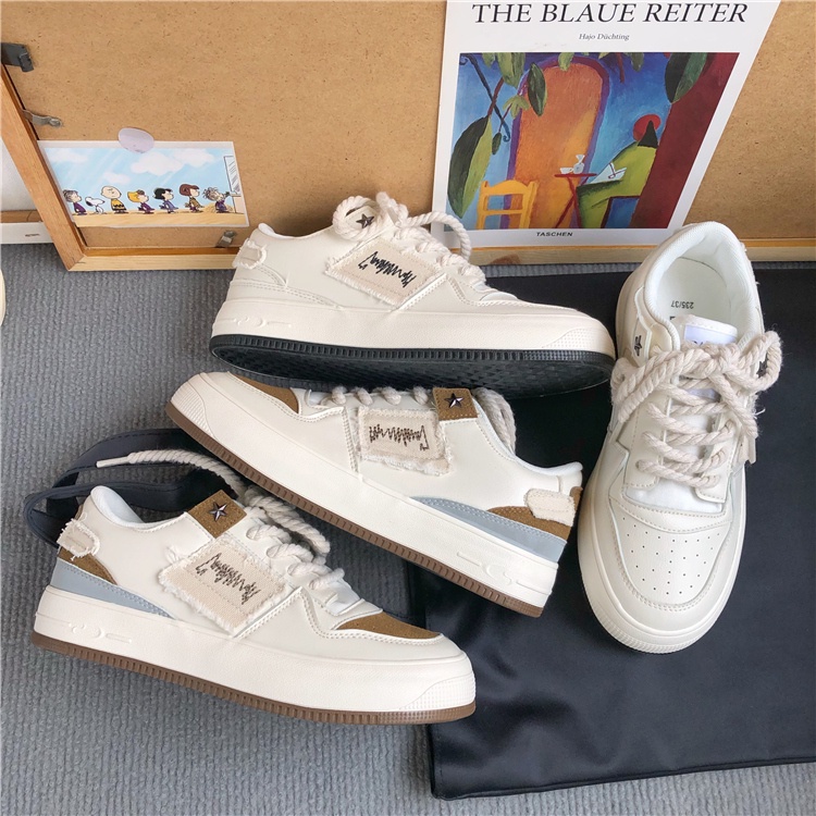 Giày Thể Thao Vải Denim Phong Cách Retro Thời Trang Cho Nữ